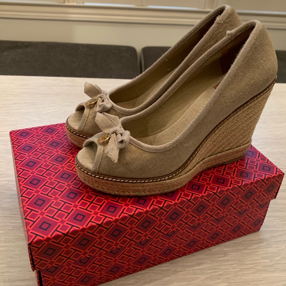 Tory Burch “Jackie” espadrille wedge